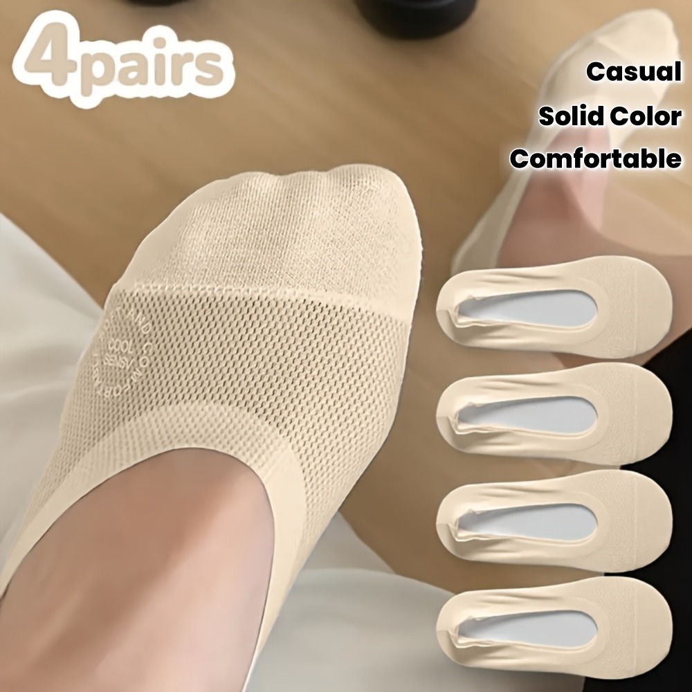 Invisibility Sock Loafer - Chaussettes No Show pour femmes, antidérapantes,