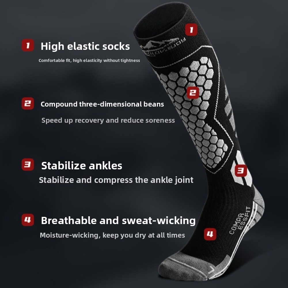 Thermal Sock Winter - Nouvelles chaussettes de ski épaisses, respirantes,