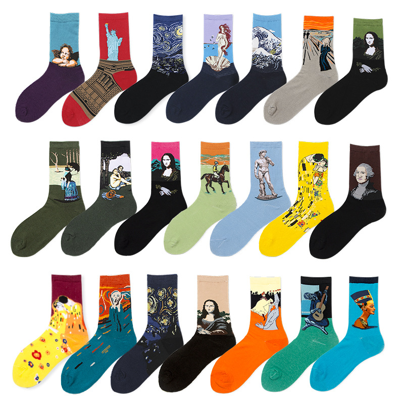 Cotton Crew Sock Pack - Chaussettes de peinture à l'huile de