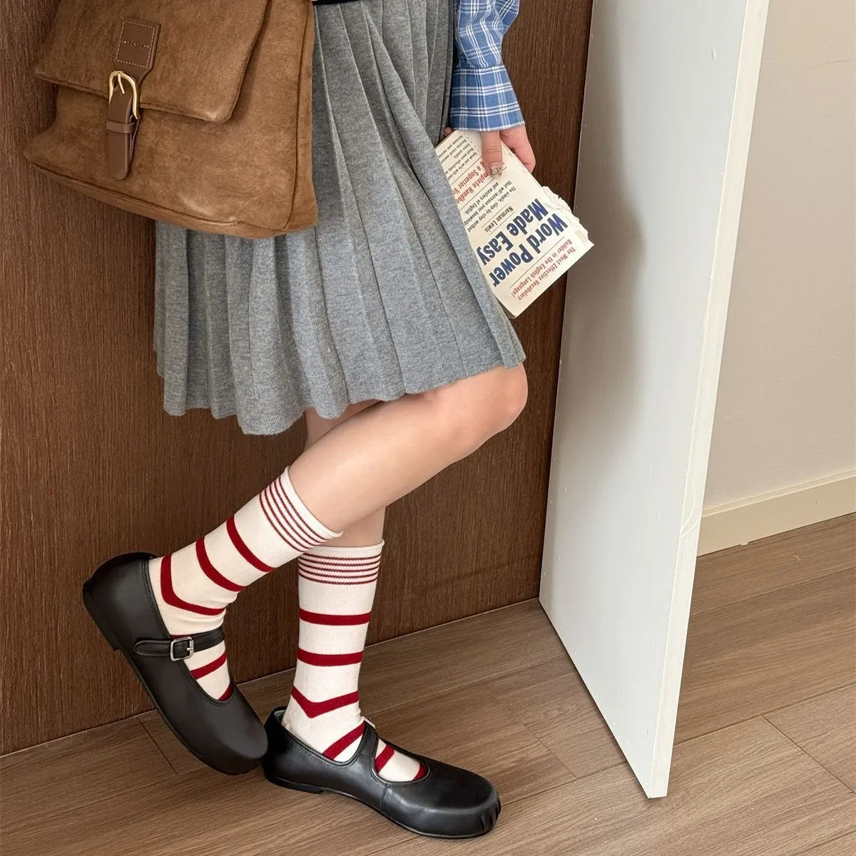 Silk Sock Bamboo - Chaussettes en laine à rayures coréennes
