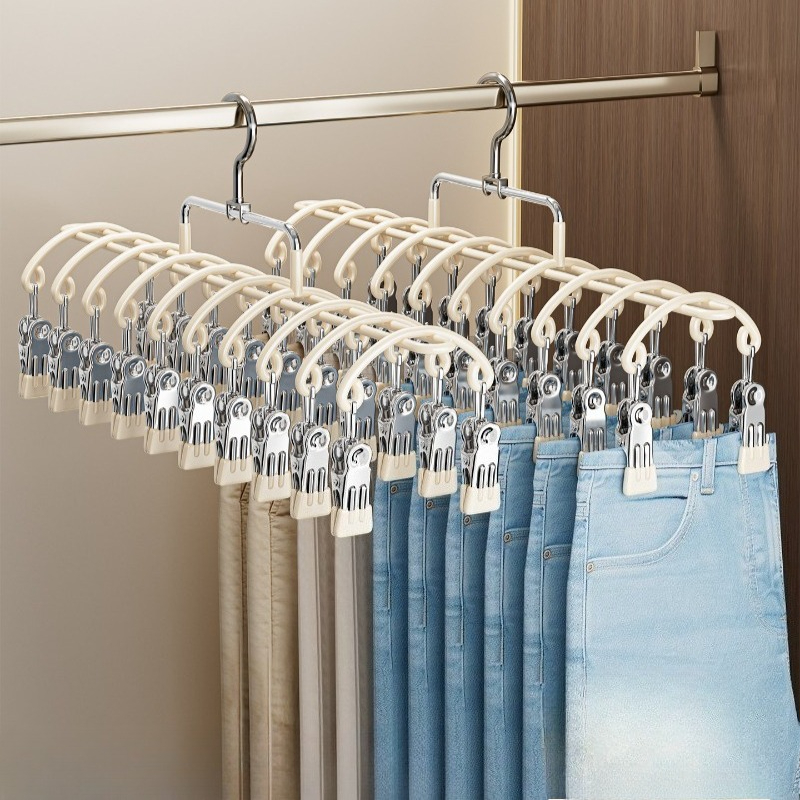 Sock Organizer Tray - Cintre à pantalons avec pinces antidérapantes,
