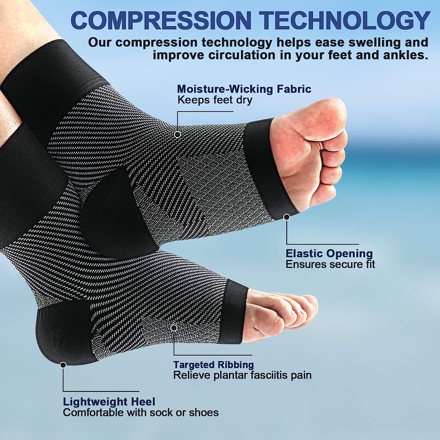 1 paire de chaussettes de Comp - Ankle Brace Sock avis et prix