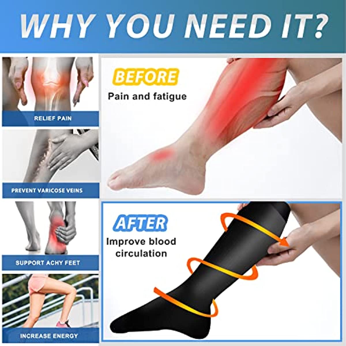 7 paires de chaussettes de com - Compression Sock Medical avis et prix