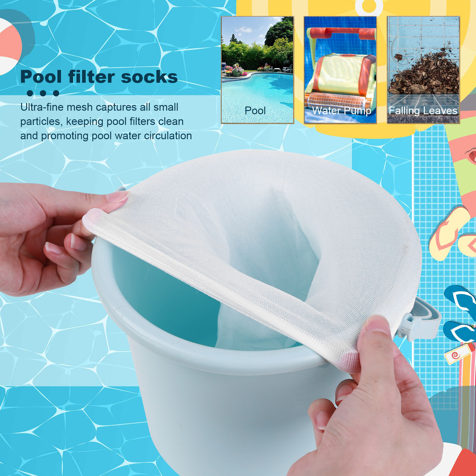 100-5 pièces piscine écumeur c - Sock Organizer Tray avis et prix