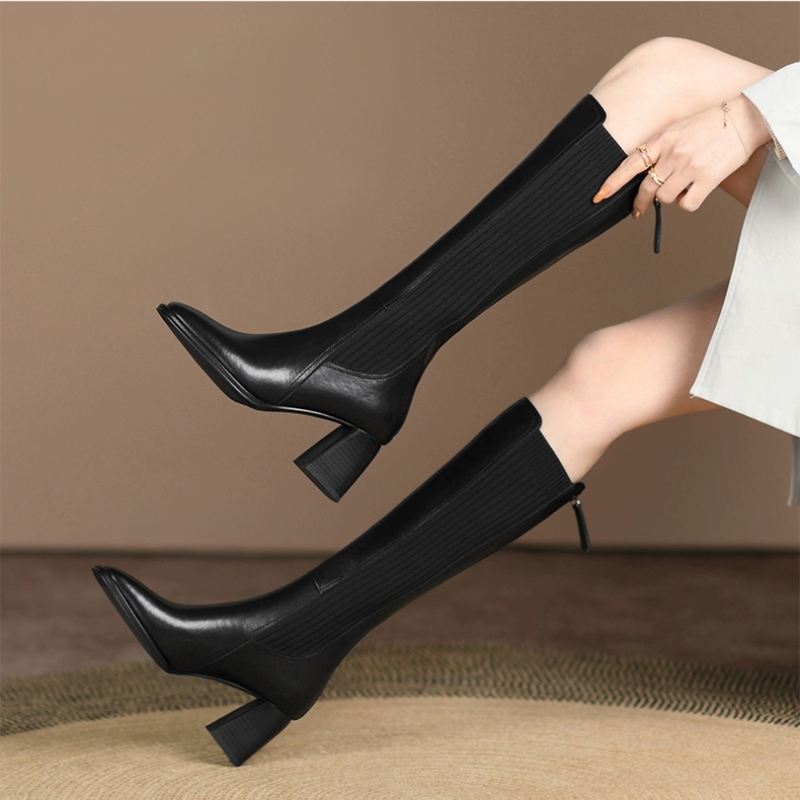 Nouvelles Bottes Hautes Femme  - Knee High Sock Women avis et prix