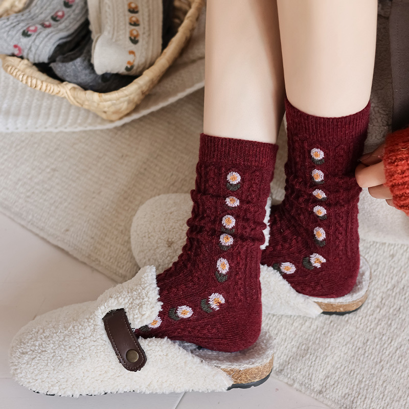 Chaussettes coréennes en laine - Boot Sock Slouchy avis et prix