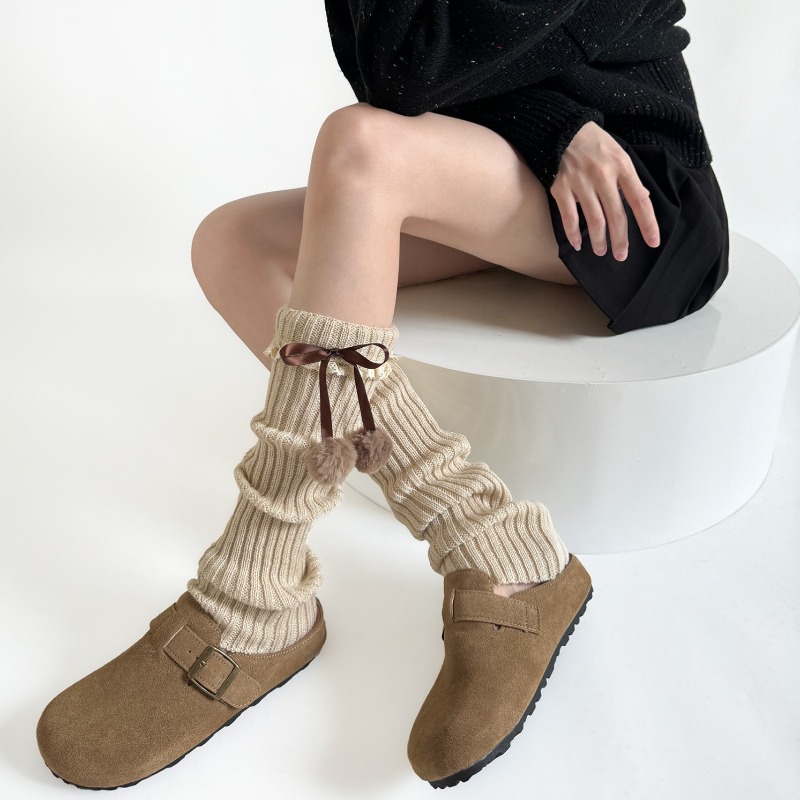 Jambières en tricot chameau av - Boot Sock Slouchy avis et prix